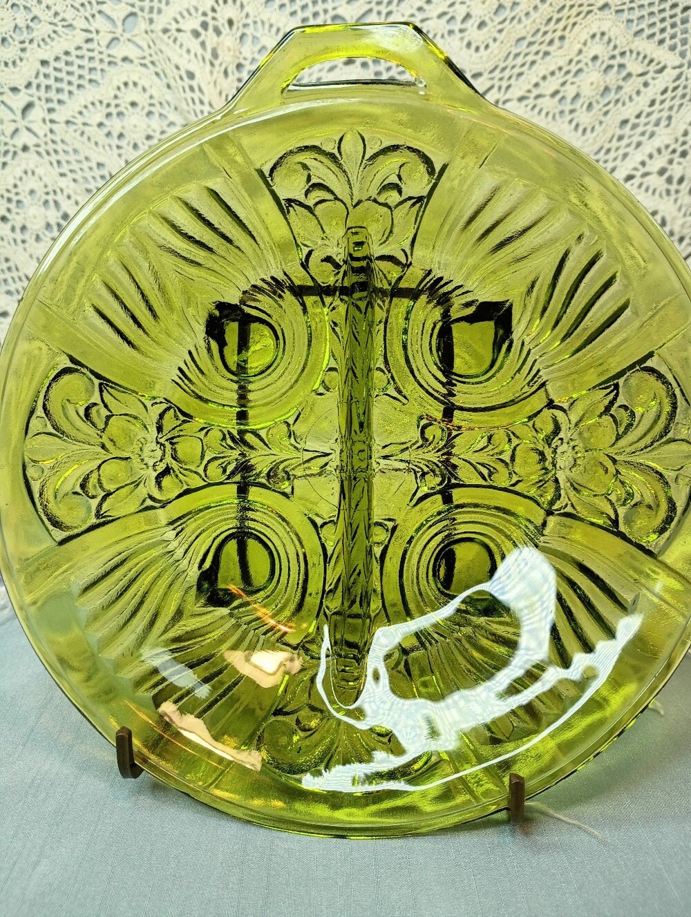 Indiana Glass Killarney Divided Relish Dish